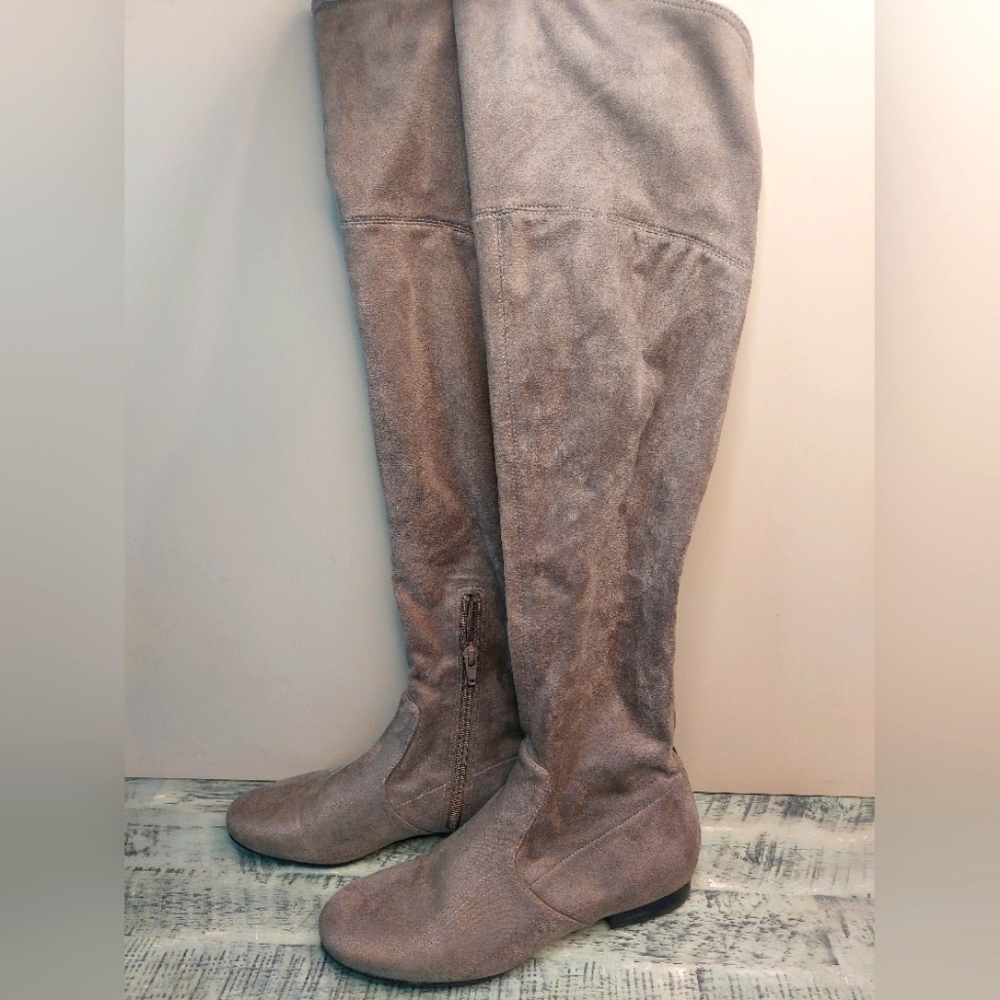 Ivanka Trump Tan Over the Knee Boots with Slouchy Shaft
